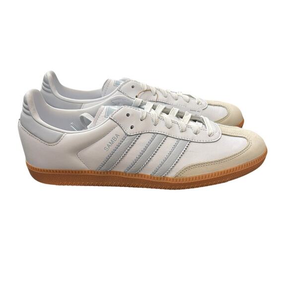 ADIDAS Samba OG IE0877 White Silver Sneakers Womens Size 10.5 New - Picture 3 of 7